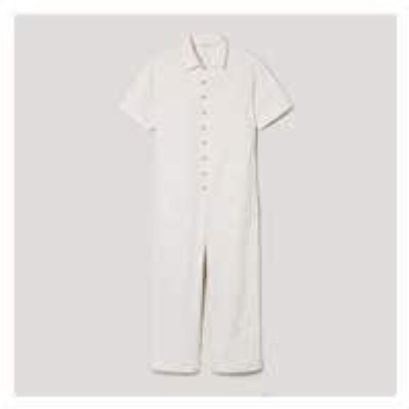 Utility Ivory Jumpsuit - Picture 2 of 5